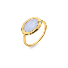 Load image into Gallery viewer, HDXGEM Horizontal Oval Ring - Blue Lace Agate
