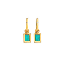 Load image into Gallery viewer, HDXGEM Rectangle Earrings - Turquoise
