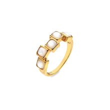 Load image into Gallery viewer, HDXGEM Square Stepped Ring - Mother Of Pearl
