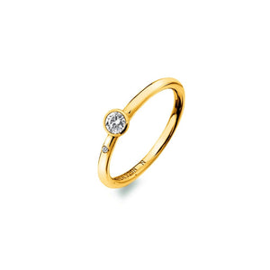 HDXGEM Tender Solitaire Ring - Yellow Gold Plate