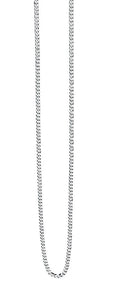 Stainless Steel Diamond Cut Curb Chain Necklace