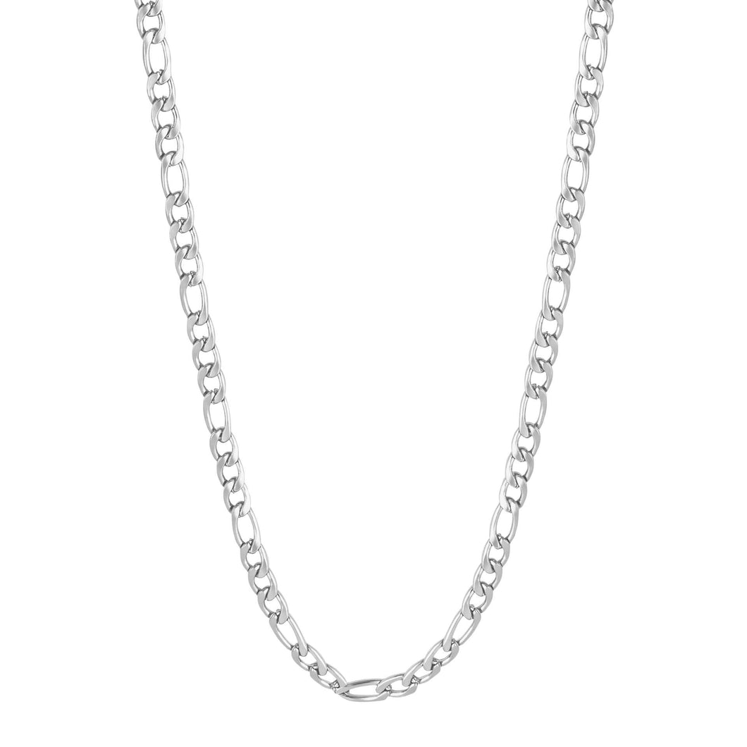 Stainless Steel Figaro Link Chain Necklace