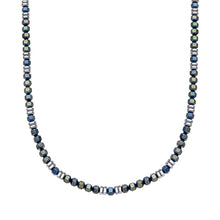 Load image into Gallery viewer, Stainless Steel With Blue Hematite Bead Necklace
