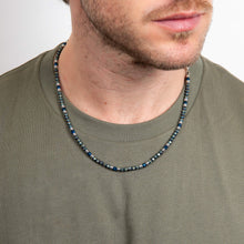 Load image into Gallery viewer, Stainless Steel With Blue Hematite Bead Necklace
