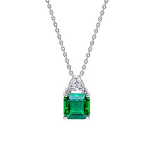 Load image into Gallery viewer, Square Cut Emerald Coloured Zirconia Necklace
