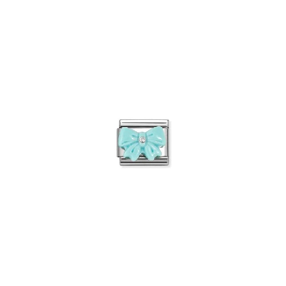 Composable Classic Link Turquoise Synthetic Stone Bow