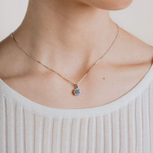 Load image into Gallery viewer, Dusky Blue Zirconia Pavé necklace
