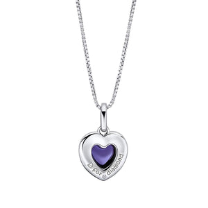 Heart Shape Mood Stone Pendant With Diamond