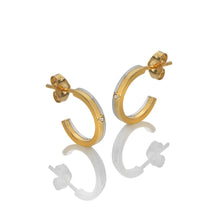 Load image into Gallery viewer, Parallel Two Tone Earrings

