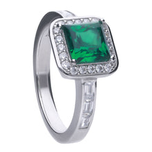 Load image into Gallery viewer, Art Deco Style Green Cubic Zirconia Ring
