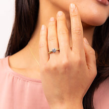 Load image into Gallery viewer, 4 Claw Set Yellow Gold Plated 1ct Solitaire Zirconia Ring
