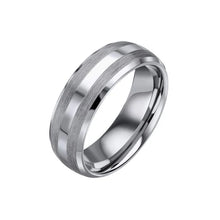 Load image into Gallery viewer, Brushed and Polished Tungsten Ring
