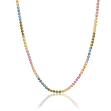 Load image into Gallery viewer, Necklace Ellera Grande - 18K Gold Plated With Multicoloured Zirconia
