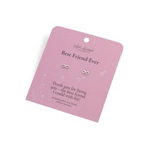 Load image into Gallery viewer, Silver Whisper - Best Friend Ever Earrings
