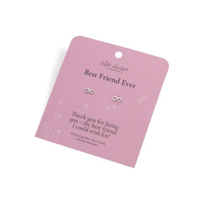 Silver Whisper - Best Friend Ever Earrings