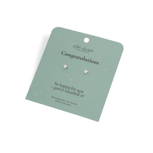 Silver Whisper - Congratulations Earrings