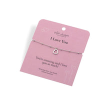 Load image into Gallery viewer, Silver Whisper - I Love You Bracelet

