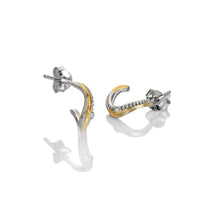 Load image into Gallery viewer, Teardrop Two Tone Earrings
