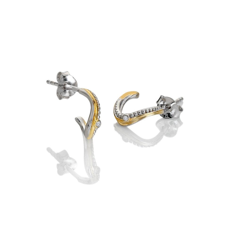 Teardrop Two Tone Earrings