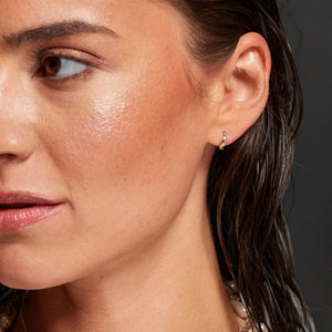 Teardrop Two Tone Earrings
