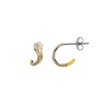 Load image into Gallery viewer, Teardrop Two Tone Earrings
