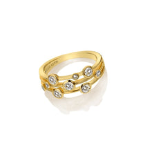 Load image into Gallery viewer, HDXGEM Tender Statement Ring - Yellow Gold Plate
