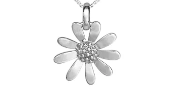 Silver Daisy Pendant 16mm