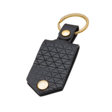 Load image into Gallery viewer, Patterned Leather Key Chain With Engravable Tag
