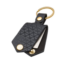 Load image into Gallery viewer, Patterned Leather Key Chain With Engravable Tag
