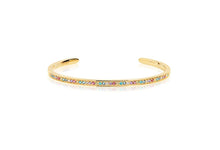 Load image into Gallery viewer, Bangle Valiano - 18K Gold Plated With Multicoloured Zirconia
