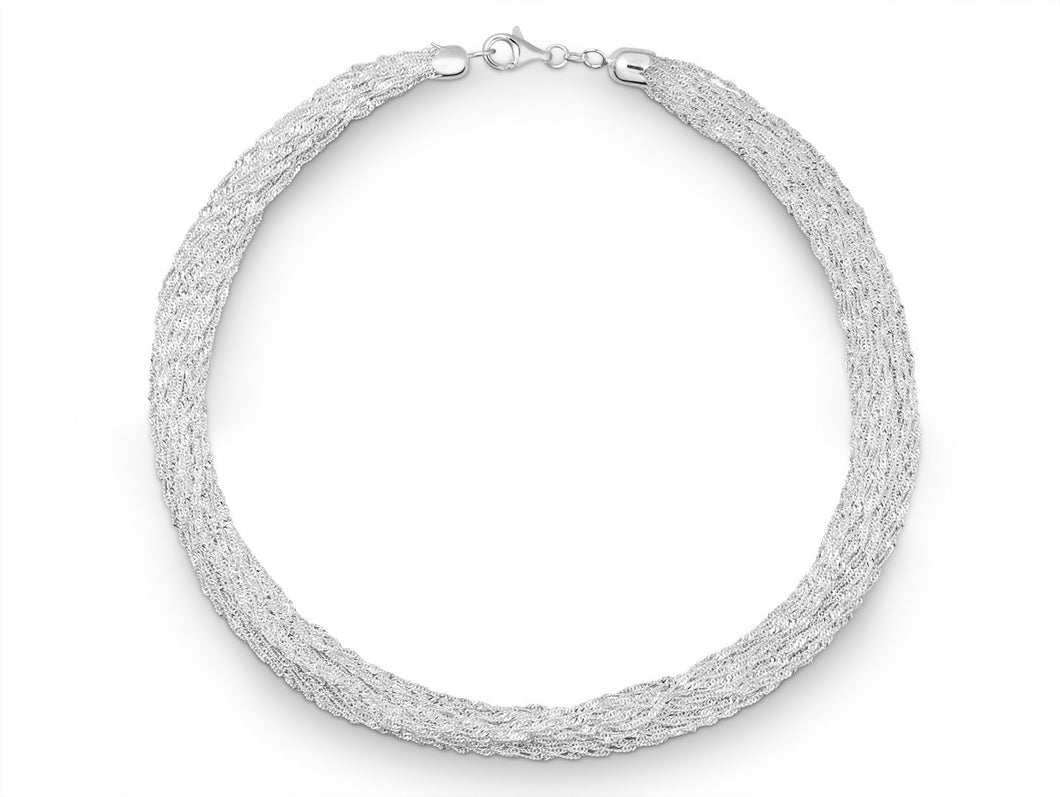 Sterling Silver Multi Strand Necklace