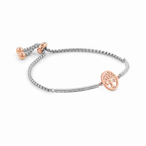 Milleluci Bracelet With Rose Gold Tree Of Life And Cubic Zirconia