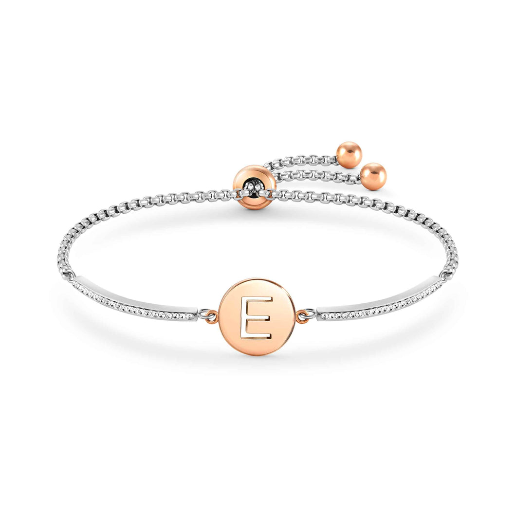 Milleluci Bracelet Letter E In Stainless Steel