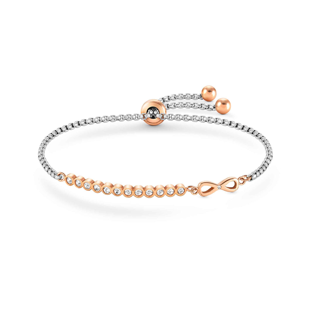 Milleluci Bracelet With Infinity In Rose Gold PVD