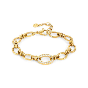 Affinity Chain Bracelet Yellow With Gems