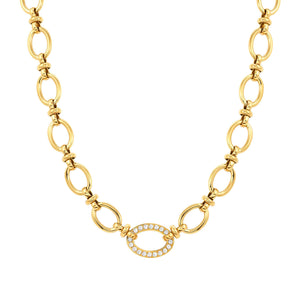 Affinity Chain Necklace Yellow With Gems