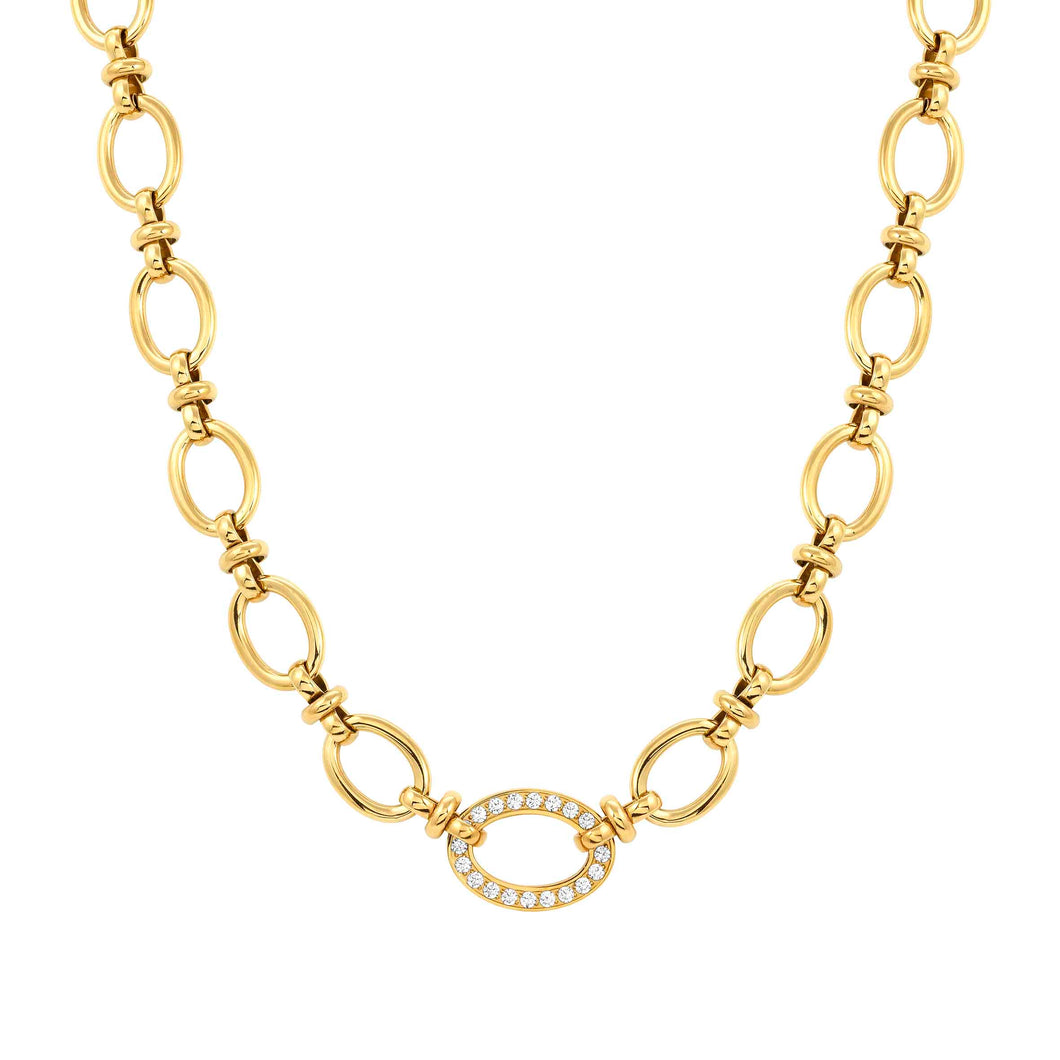 Affinity Chain Necklace Yellow With Gems