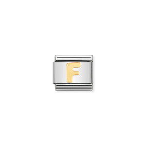 Composable Classic Link Letter F In Bonded Yellow Gold