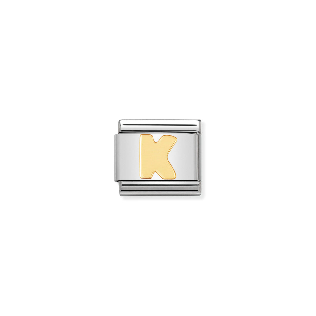 Composable Classic Link Letter K In Bonded Yellow Gold