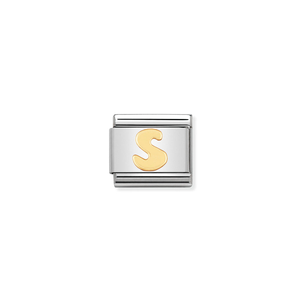 Composable Classic Link Letter S In Bonded Yellow Gold