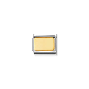 Composable Classic Link Plate In Bonded Yellow Gold