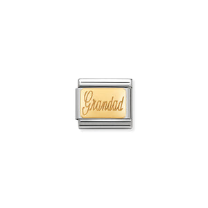 Composable Classic Link Grandad Plate In Bonded Yellow Gold