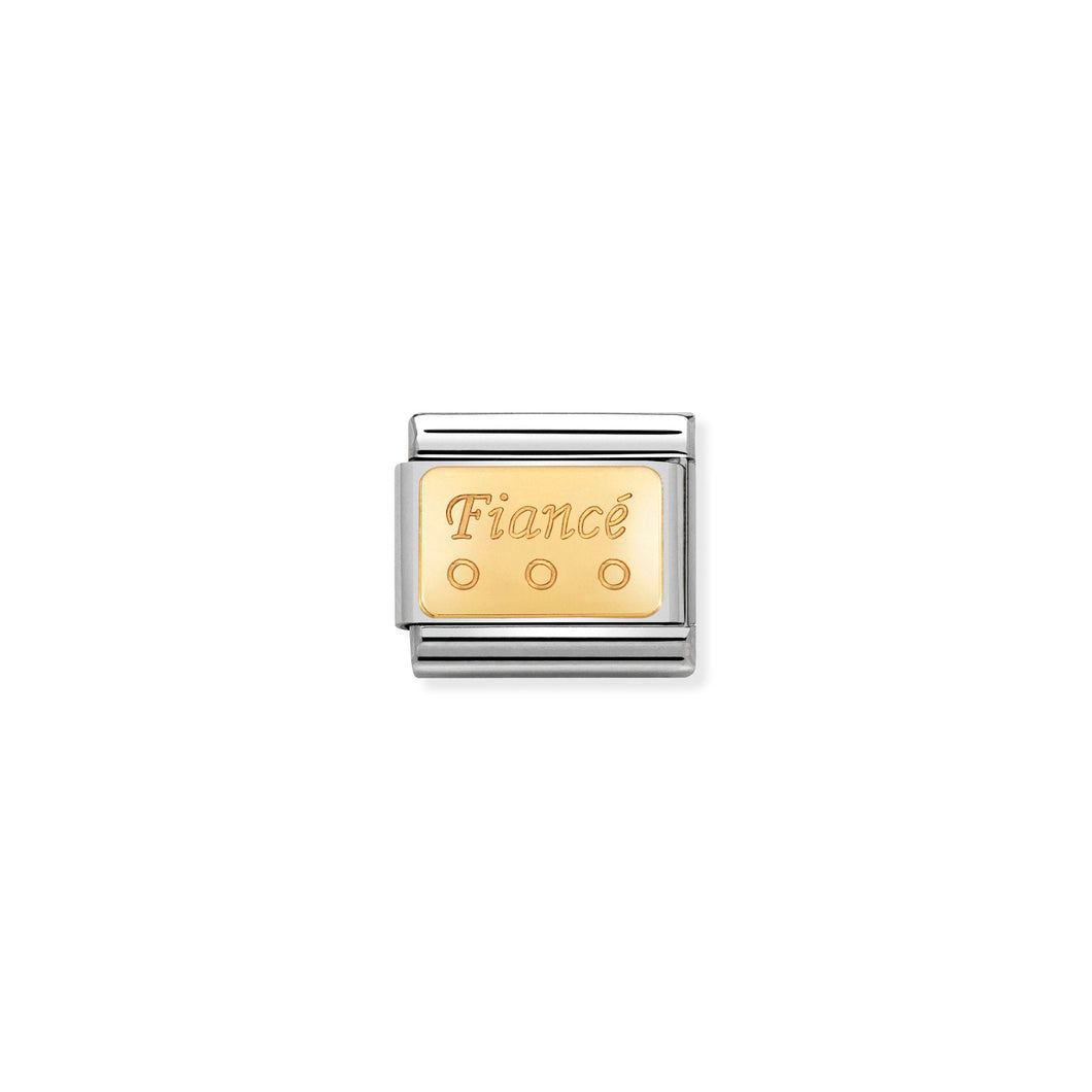 Composable Classic Link Fiancé Plate In Bonded Yellow Gold