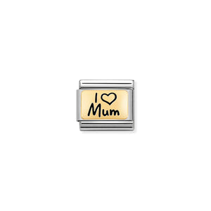 Composable Classic Link I Love Mum In Bonded Yellow Gold