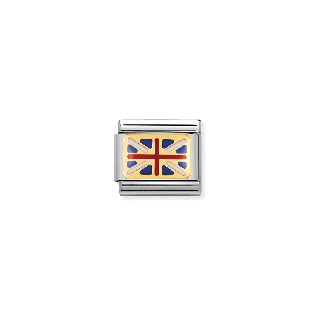 Composable Classic Link With Enamel Great Britain Flag