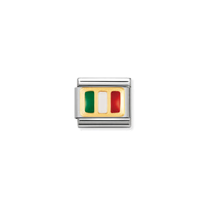 Composable Classic Link With Enamel Italy Flag