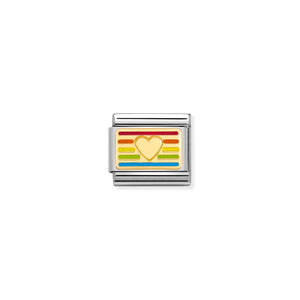 Composable Classic Link Rainbow Flag Heart
