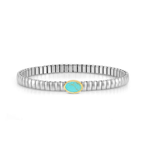 Extension Life Edition Bracelet Stainless Steel Yellow PVD And Synthetic Turquoise