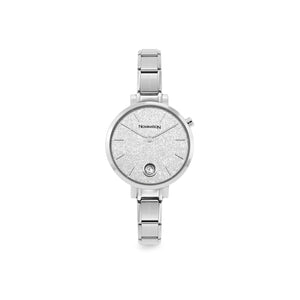 Composable Watch Silver With Silver Glitter