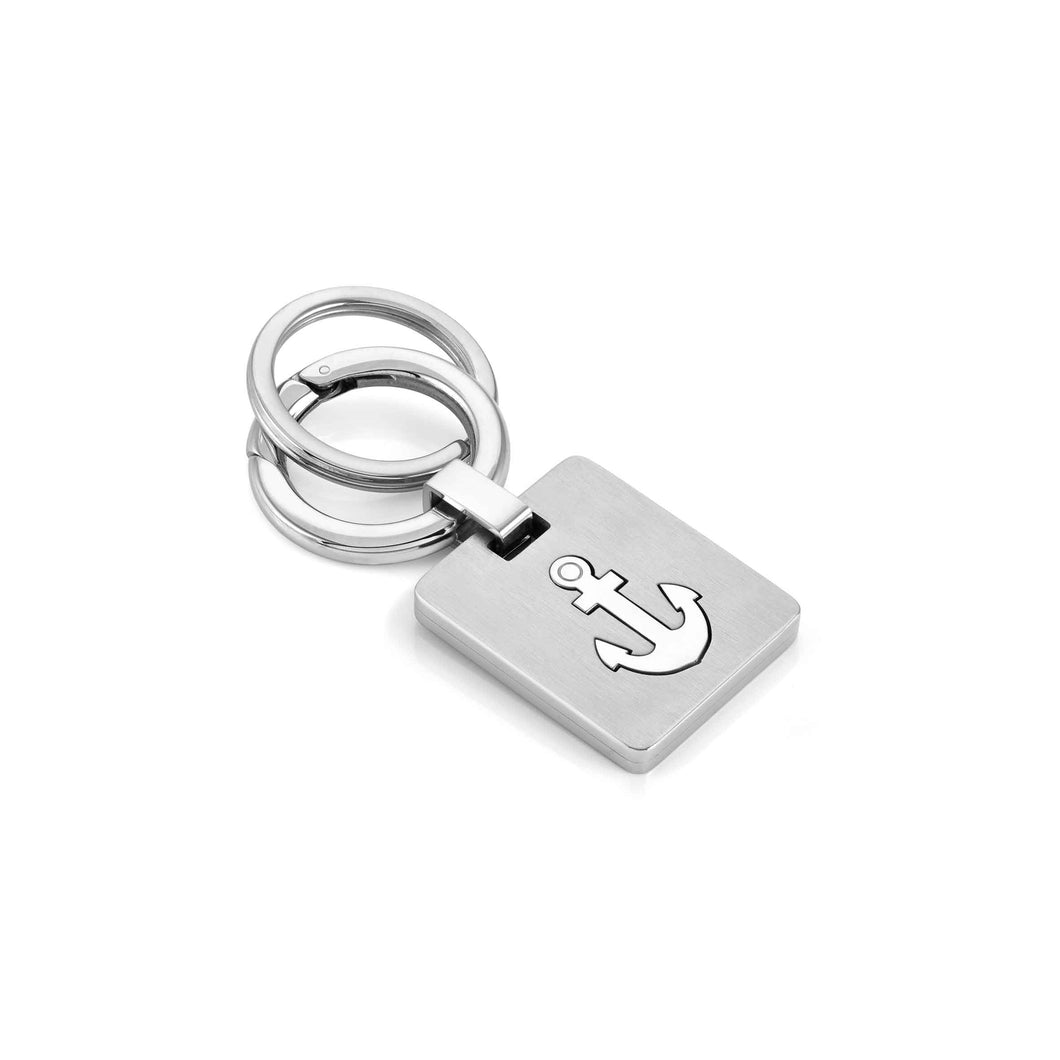 Satin Finish Stainless Steel Anchor Key Ring
